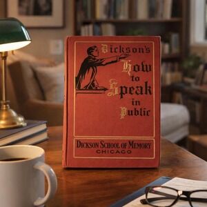 Antique 1919 Dickson's How to Speak in Public Hardcover Book